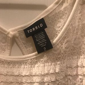 torrid Tops - TORRID CREAM LACE TANK SIZE 2 torrid Tops - TORRID CREAM LACE TANK SIZE 2